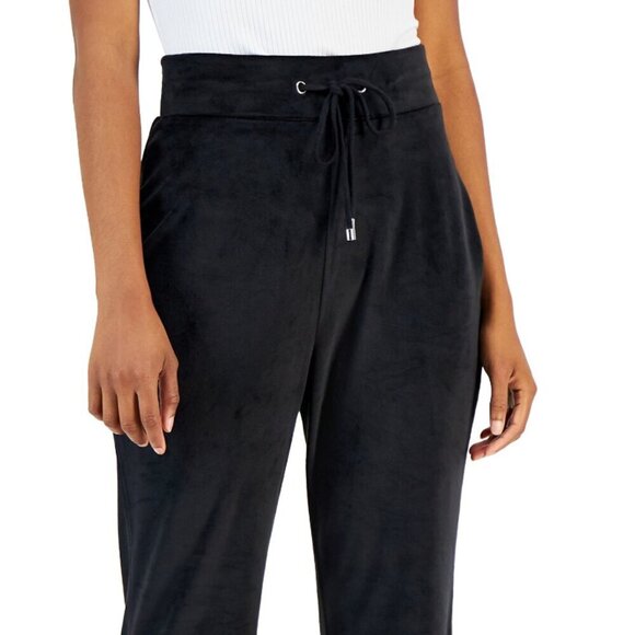 I.N.C. International Concepts Size M Black Velour High Rise Flare Leg Pants NWT - Picture 4 of 8